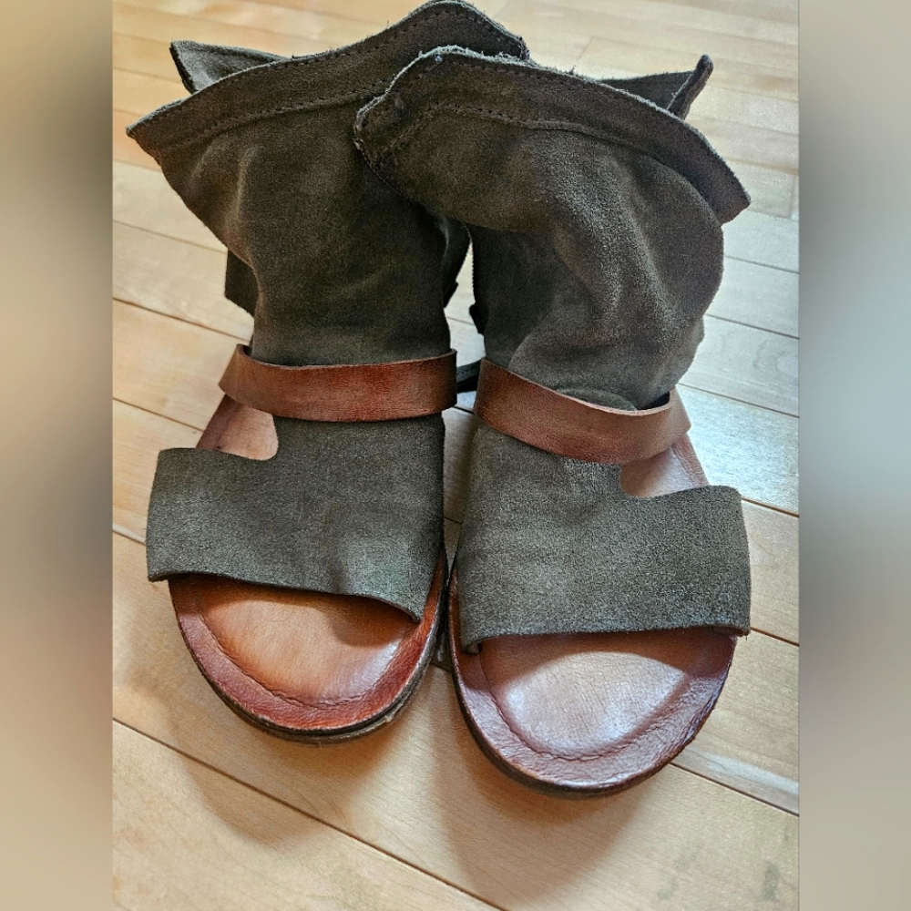 Miz Mooz Suede Buckle Sandals